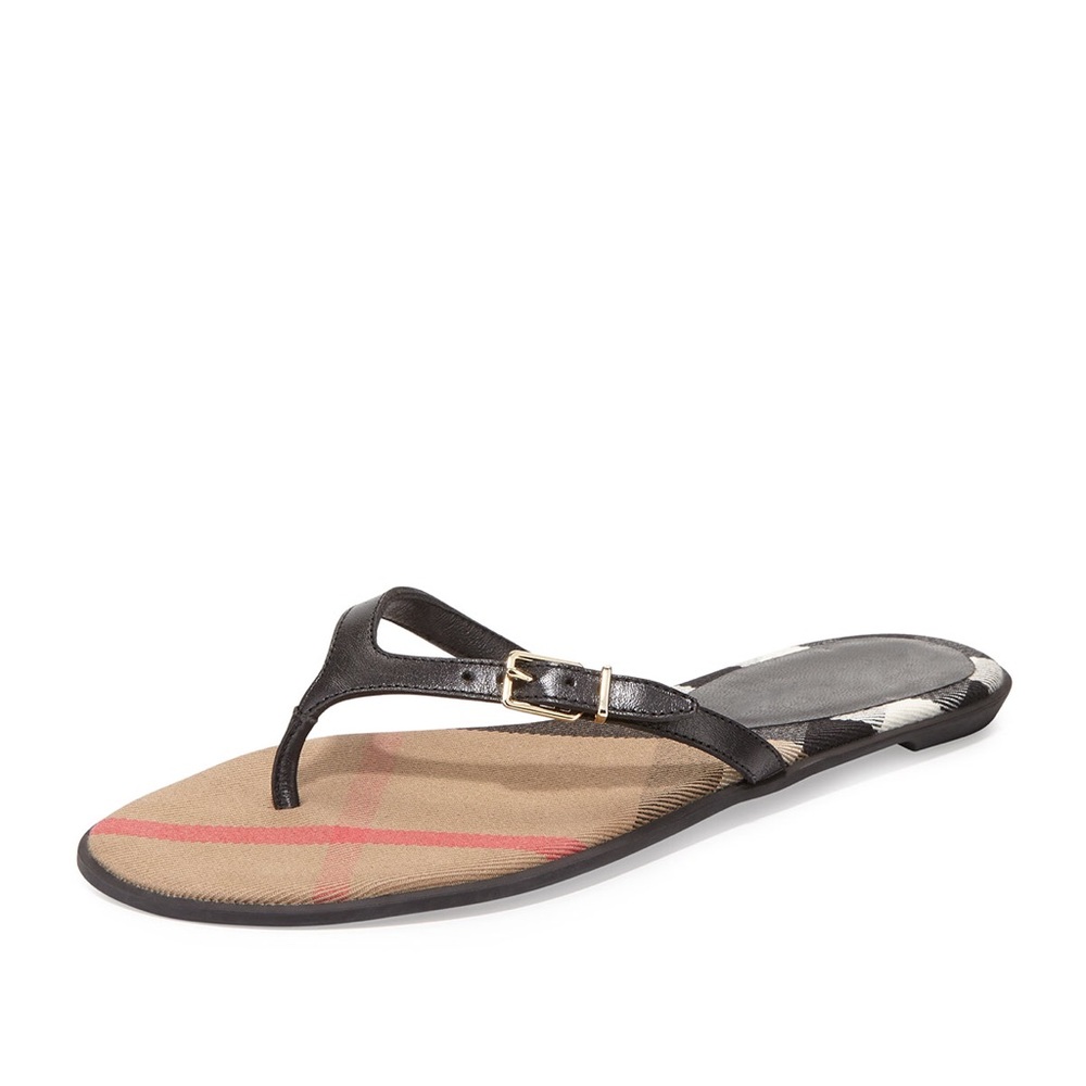 Burberry meadow leather thong sandals